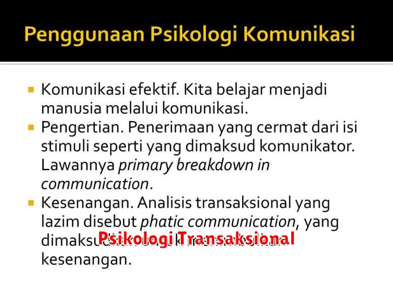 Psikologi Transaksional